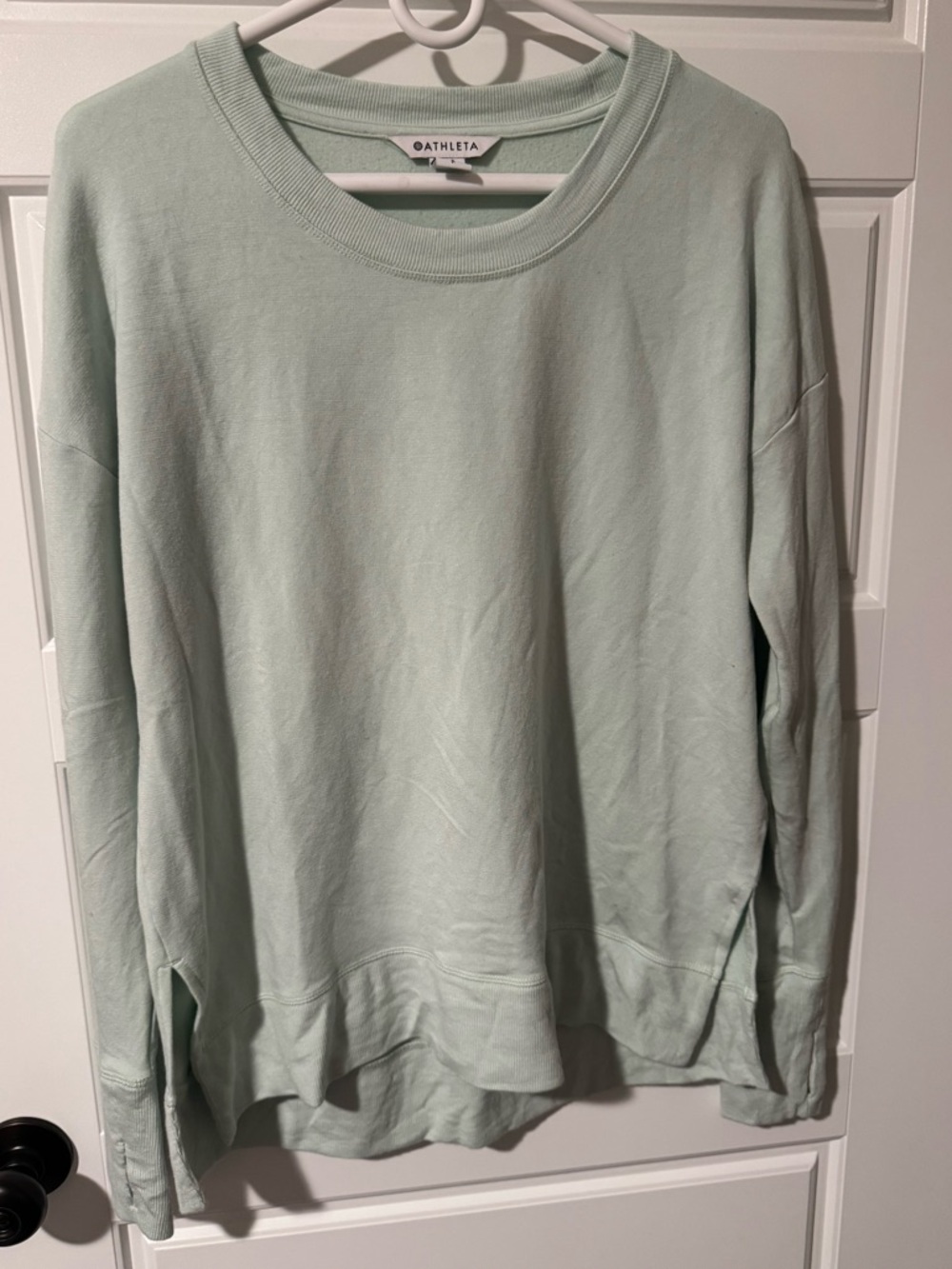 Athleta Coaster Luxe Sweatshirt, Light Green, Size Small